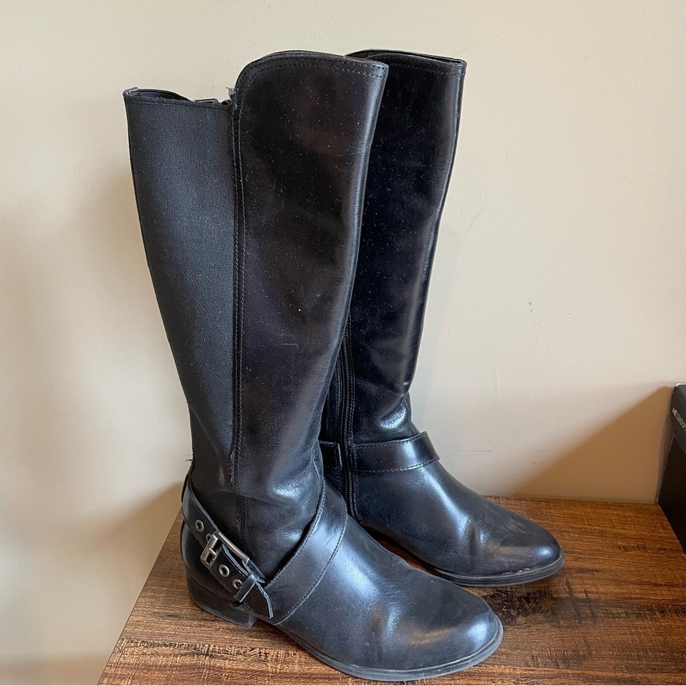Liz Claiborne black riding boots Leather 6.5